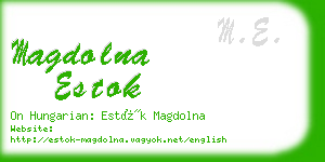 magdolna estok business card
